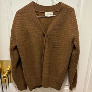 Brown wool blend Aritzia cardigan